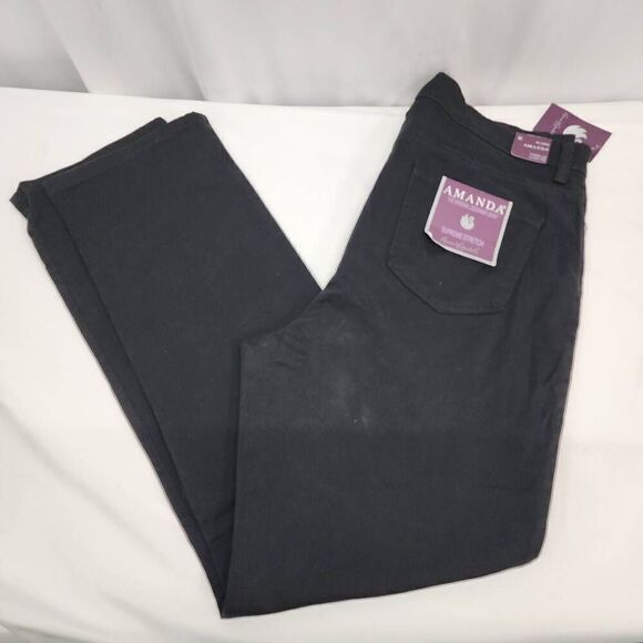 Gloria Vanderbilt Size 18 Long Amanda Classic Fit Tapered Leg Supreme Stretch Bl - Picture 10 of 11